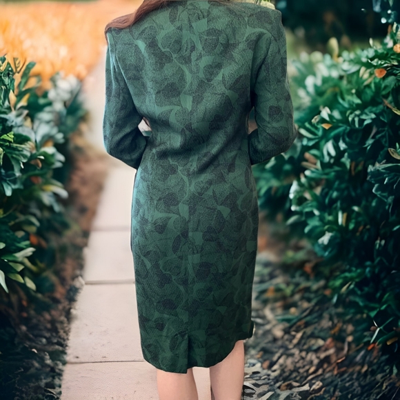 Vtg 100% Wool Dress - Picture 3 of 5